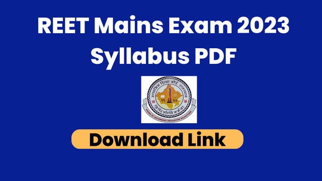 REET Main Exam Syllabus 2022-2023