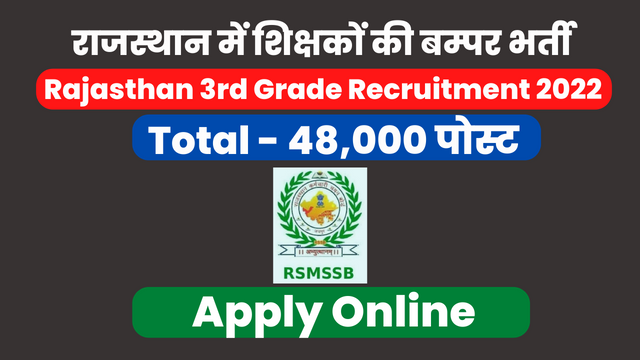 Rajasthan 3rd Grade Recruitment 2022