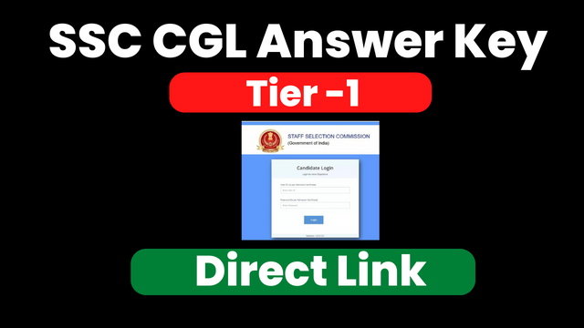SSSC CGL Answer Key 2022 Tier 1