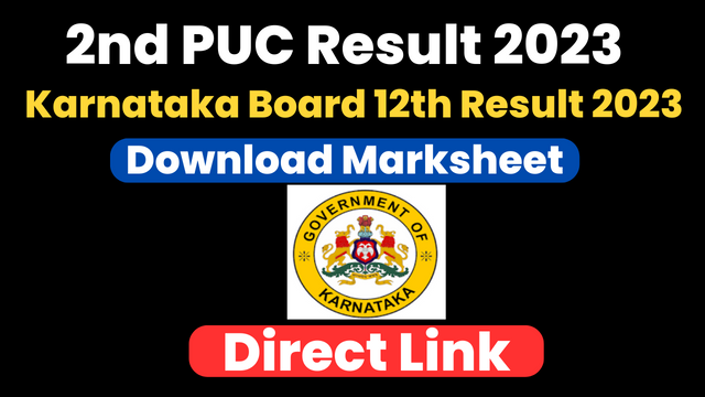 2nd PUC Result 2023 Karnataka