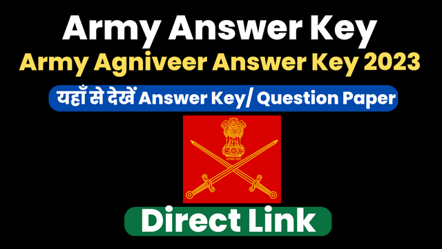 Agniveer Army Answer Key 2023
