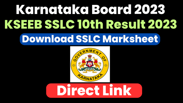Karnataka SSLC Result 2023