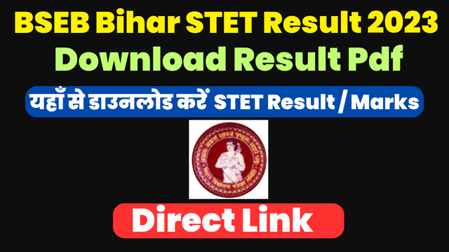 BSEB Bihar STET Result 2023