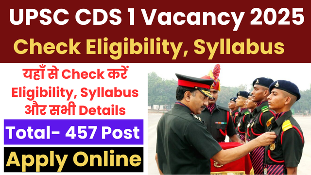 UPSC CDS 1 Recruitment 2025