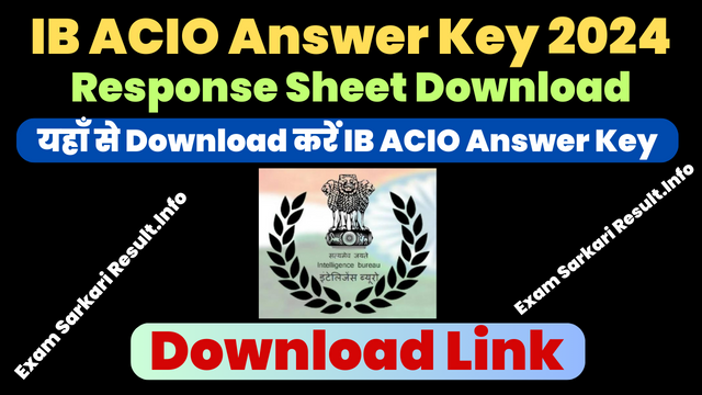IB ACIO Answer Key 2024