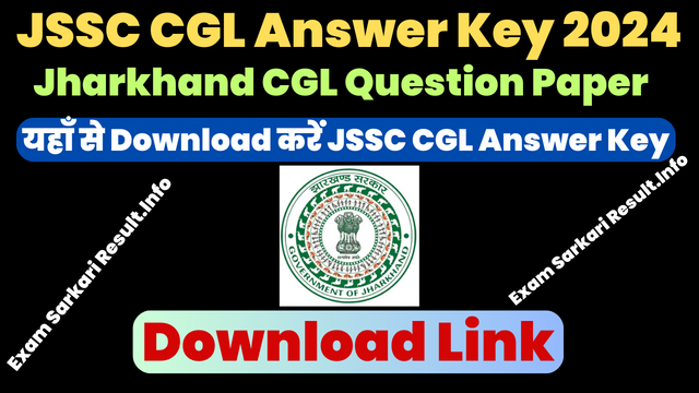 JSSC CGL Answer Key 2024