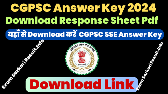 CGPSC Answer Key 2024