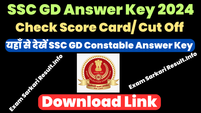 SSC GD Answer Key 2024