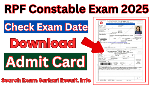 RPF Constable Admit Card 2025