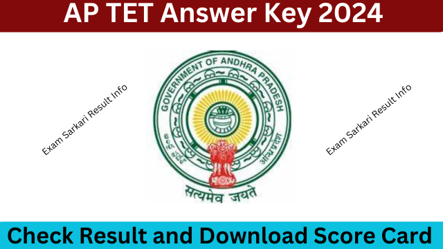 AP TET Answer Key 2024