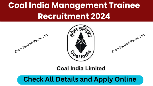 Coal India MT Recruitment 2024