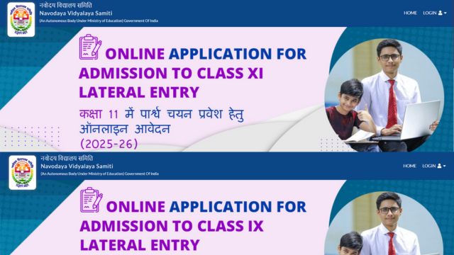 Navodaya Vidyalaya Class 9th and 11th Admission 2024