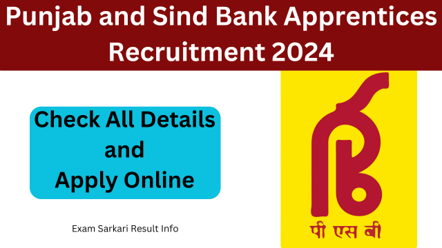 Punjab and Sind Bank Apprentice Recruitment 2024