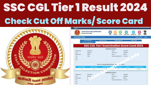 SSC CGL Tier 1 Result 2024