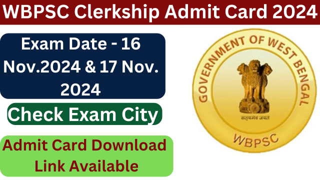 WBPSC Clerkship Admit Card 2024