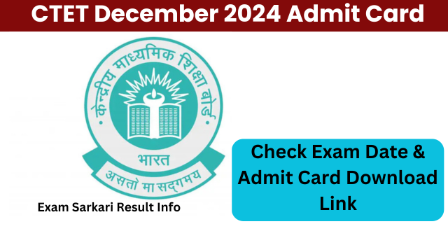 CTET December 2024 Admit Card