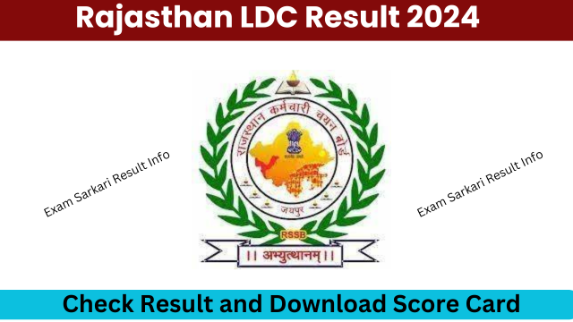 Rajasthan LDC Result 2024