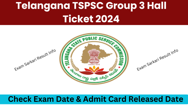 TSPSC Group 3 Hall Ticket 2024