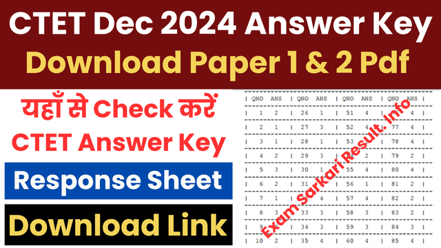 CTET December 2024 Answer Key