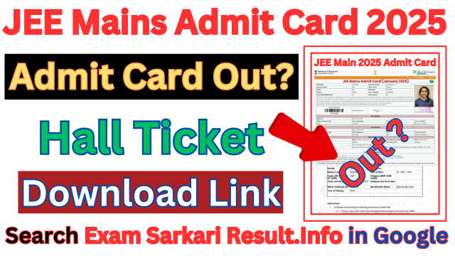 JEE Mains Admit Card 2025