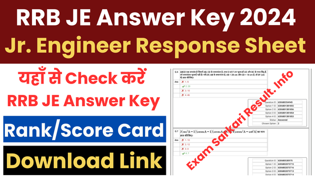 RRB JE Answer Key 2024