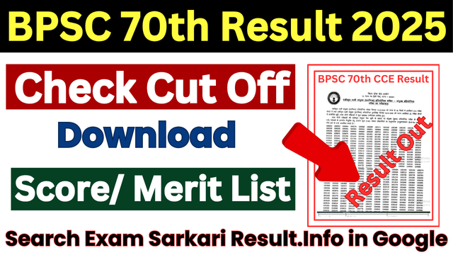 Bihar BPSC 70th Prelims Result 2025 Out