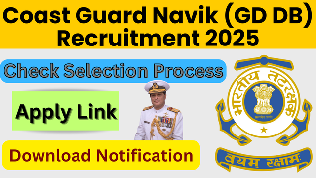 Coast Guard Navik (GD DB) Recruitment 2025