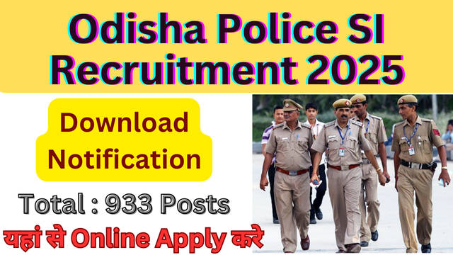 Odisha Police SI Recruitment 2025