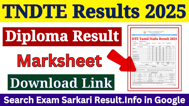 TNDTE Diploma Result 2025