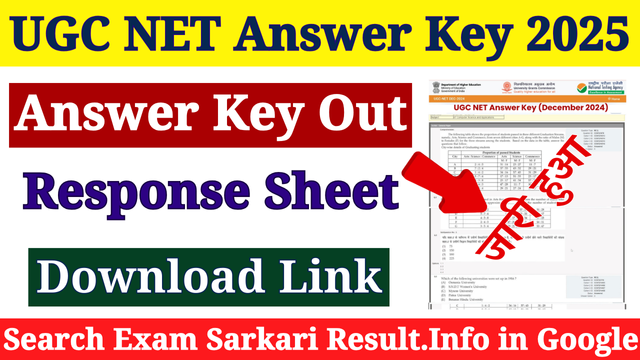 UGC NET Answer Key 2024 Out