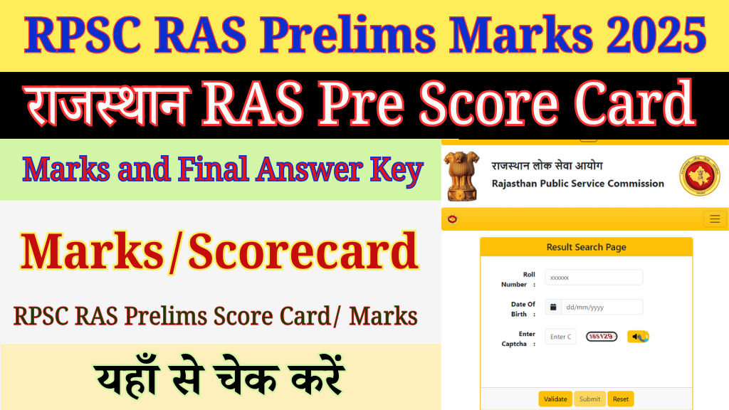 RPSC RAS Prelims Marks