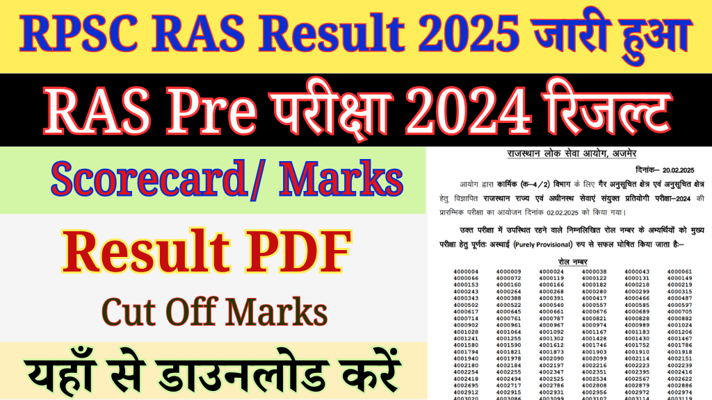 RPSC RAS Result 2025