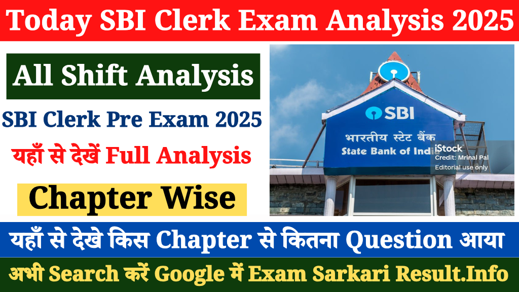 Today SBI Clerk Exam Analysis 2025