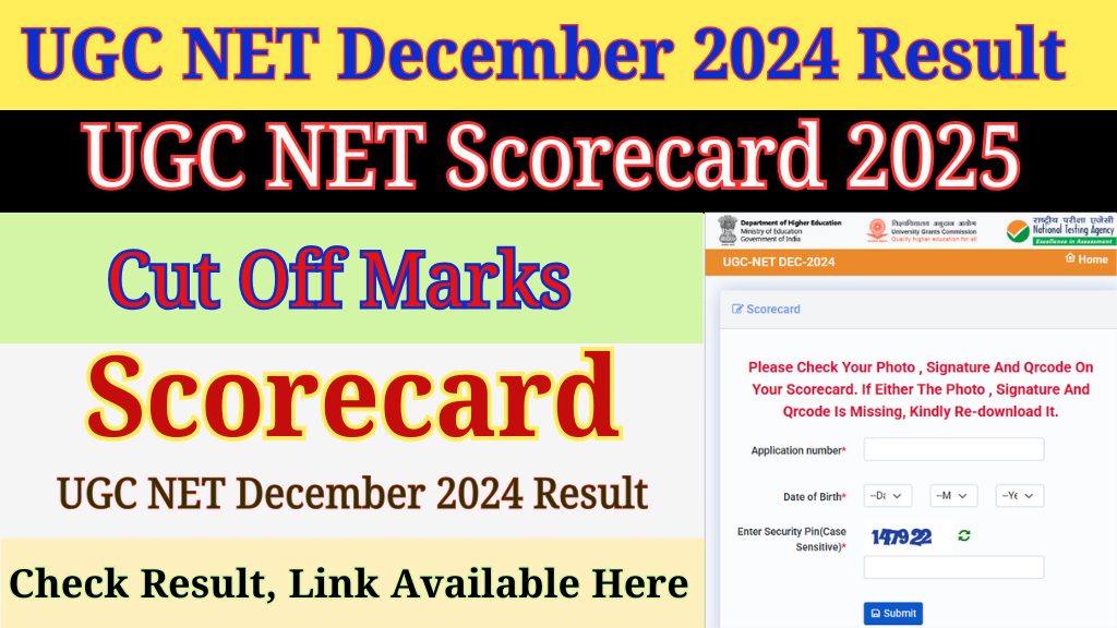 UGC NET Score Card