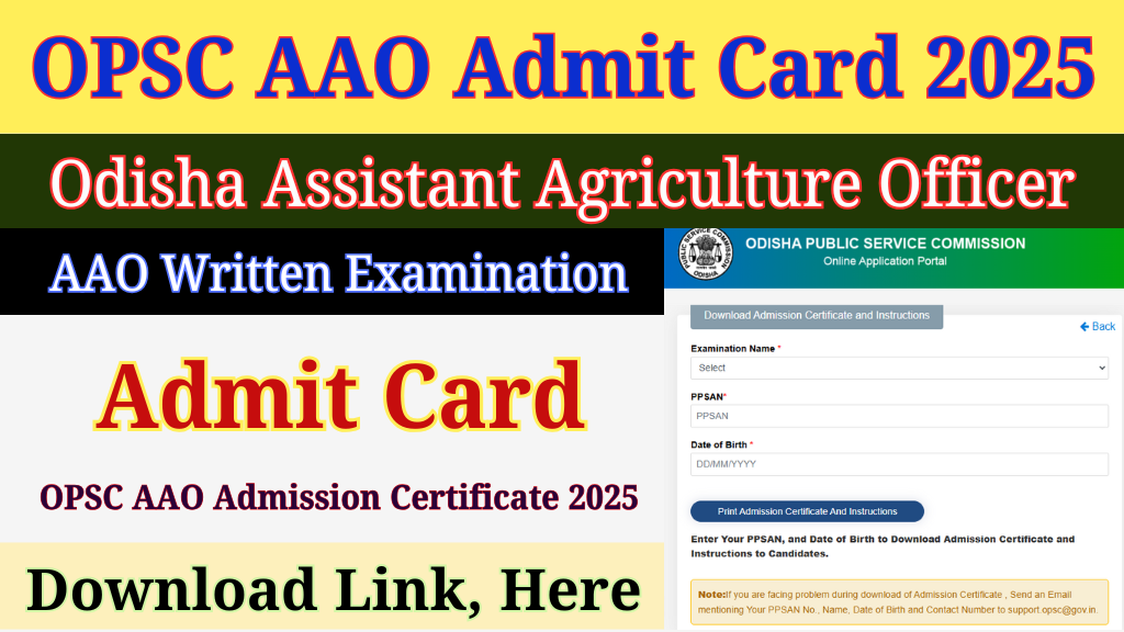 OPSC AAO Admit Card