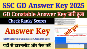 Check SSC GD Score Card 2025 and Rank using Answer Key or Response