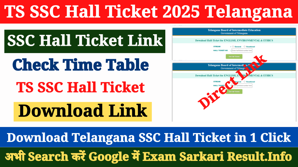 TS SSC Hall Ticket 2025 Telangana Manabadi Release Soon