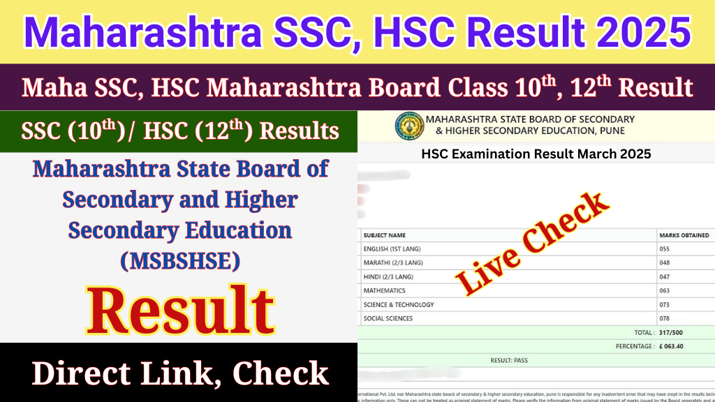HSC 12th Result Date 2025