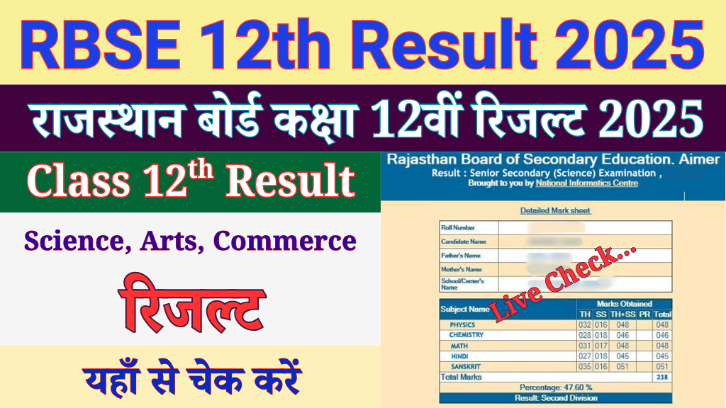 RBSE 12th Result