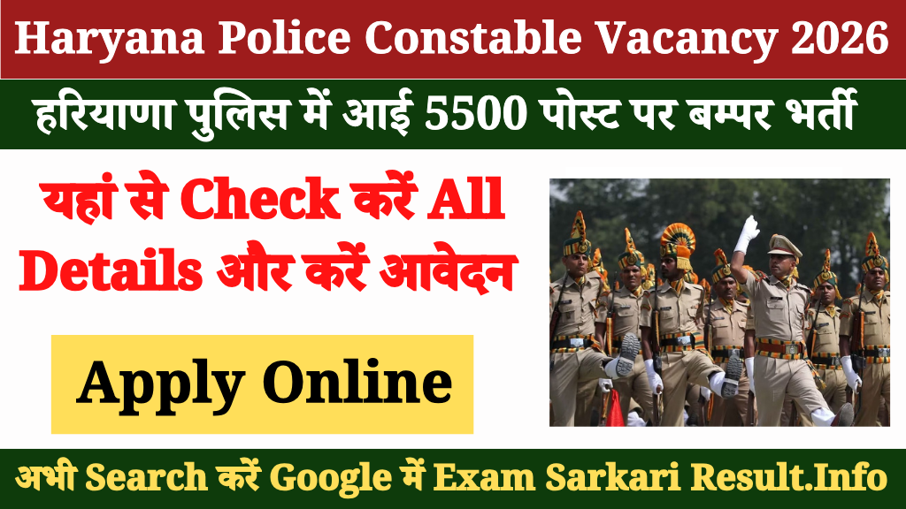 HSSC Haryana Police Constable Recruitment 2026