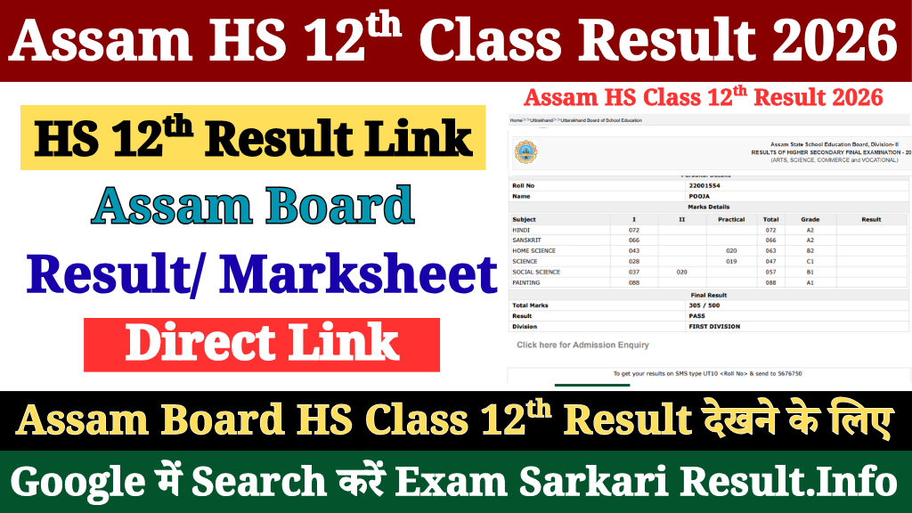 Assam Board HS Result 2026